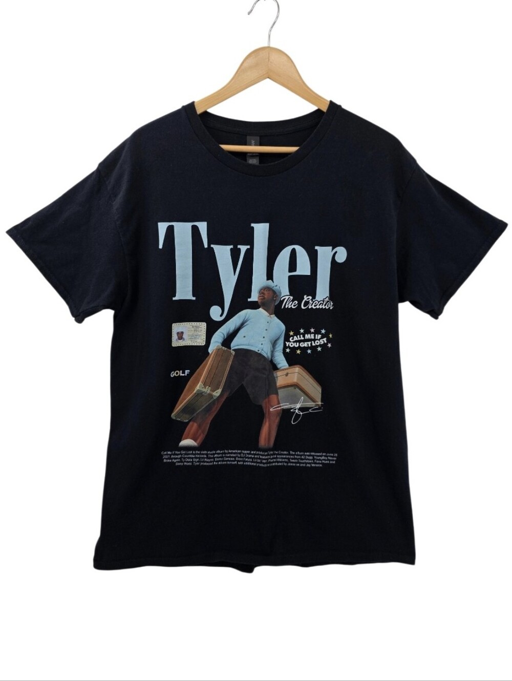 Tyler The Creator Black Gildan T-shirt Size Large Cotton Concert Unisex Tee